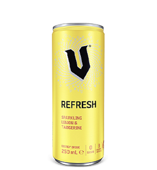 Can of 250mL V Refresh in Lemon and Tangerine flavour